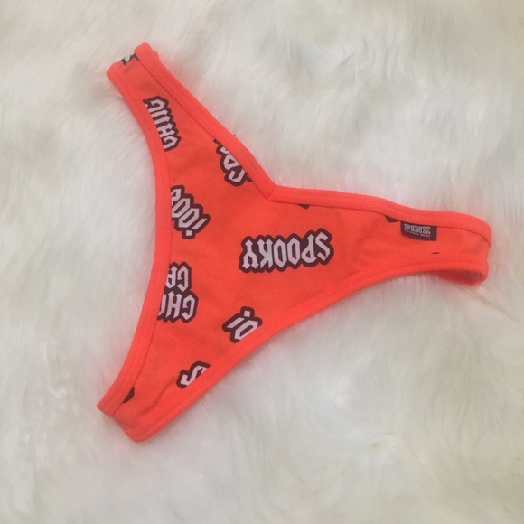 🎃Halloween Panty VS XS PINK Thong Boo Spooky Holiday Sexy Panty 🎃🕸🕷💀👻 - Picture 5 of 10